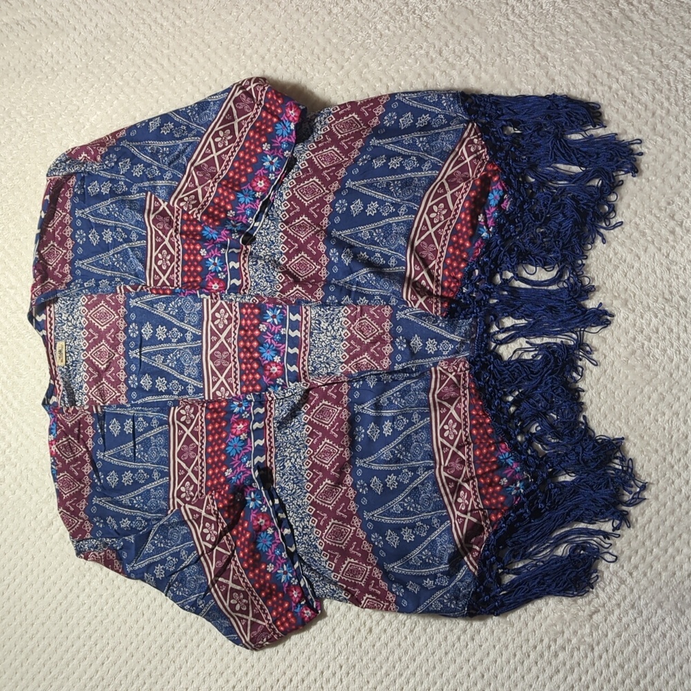 Hollister Lightweight Kimono with Tassels